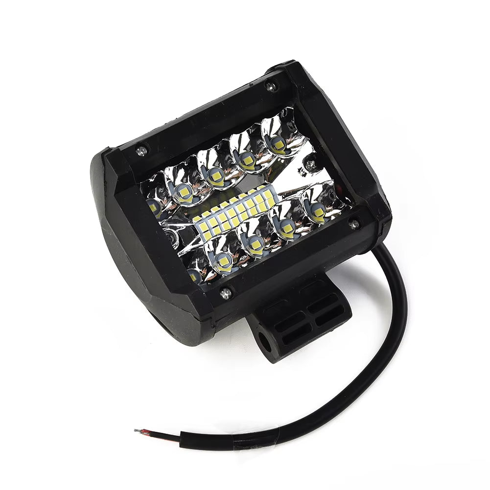 60W Car LED Work Light Ultra Bright 12V Headlight Fog Lamp Combo for SUV ATV Offroad Vehicles Trucks Boats Universal