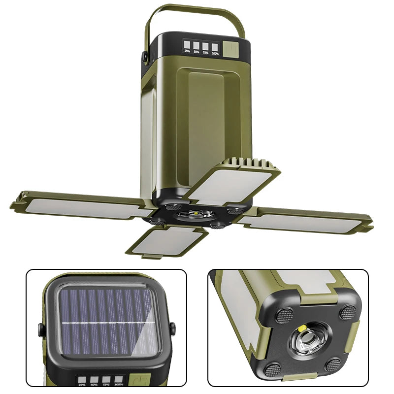 Linterna carga solar usb