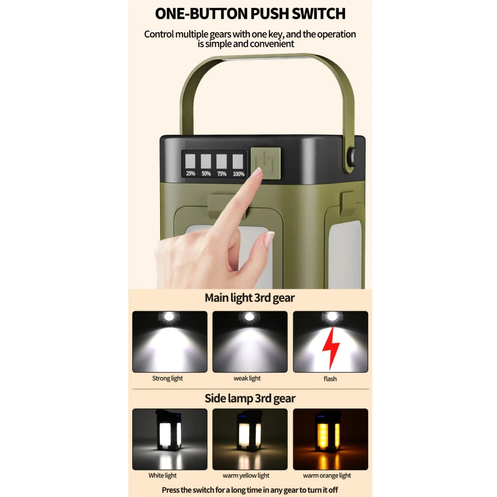 Linterna carga solar usb