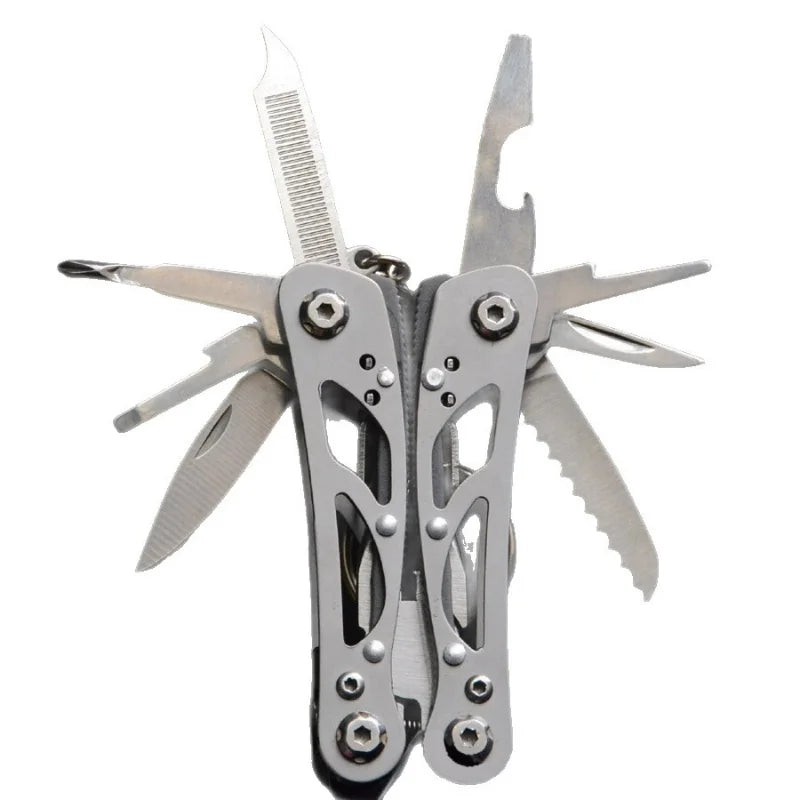 Multitool Pliers Stainless Steel Folding Camping Survival Tool with Knife Scissors Saw Hook Outdoor EDC Multi Function Gear
