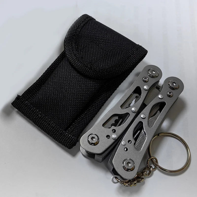 Multitool Pliers Stainless Steel Folding Camping Survival Tool with Knife Scissors Saw Hook Outdoor EDC Multi Function Gear
