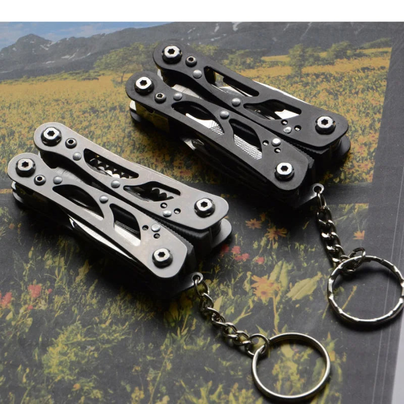 Multitool Pliers Stainless Steel Folding Camping Survival Tool with Knife Scissors Saw Hook Outdoor EDC Multi Function Gear